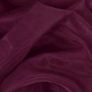 Organza Fabric Cabernet Red