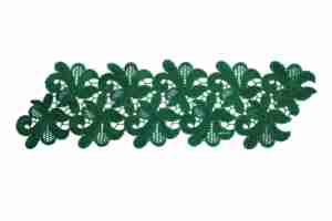 Daisy Guipure Ribbon Dark Emerald
