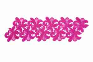 Daisy Guipure Ribbon Fuchsia