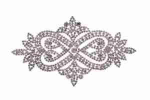 Decorated Motif With Sliver Crystals